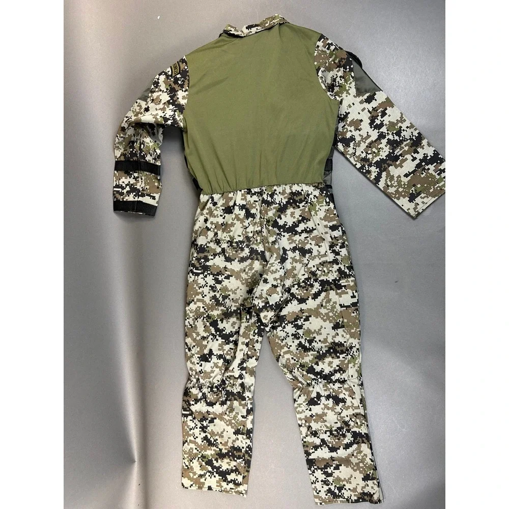 Teetot Special Forces Soldier Costume Kids Size 7-8 Digital Camo Jumpsuit Vest